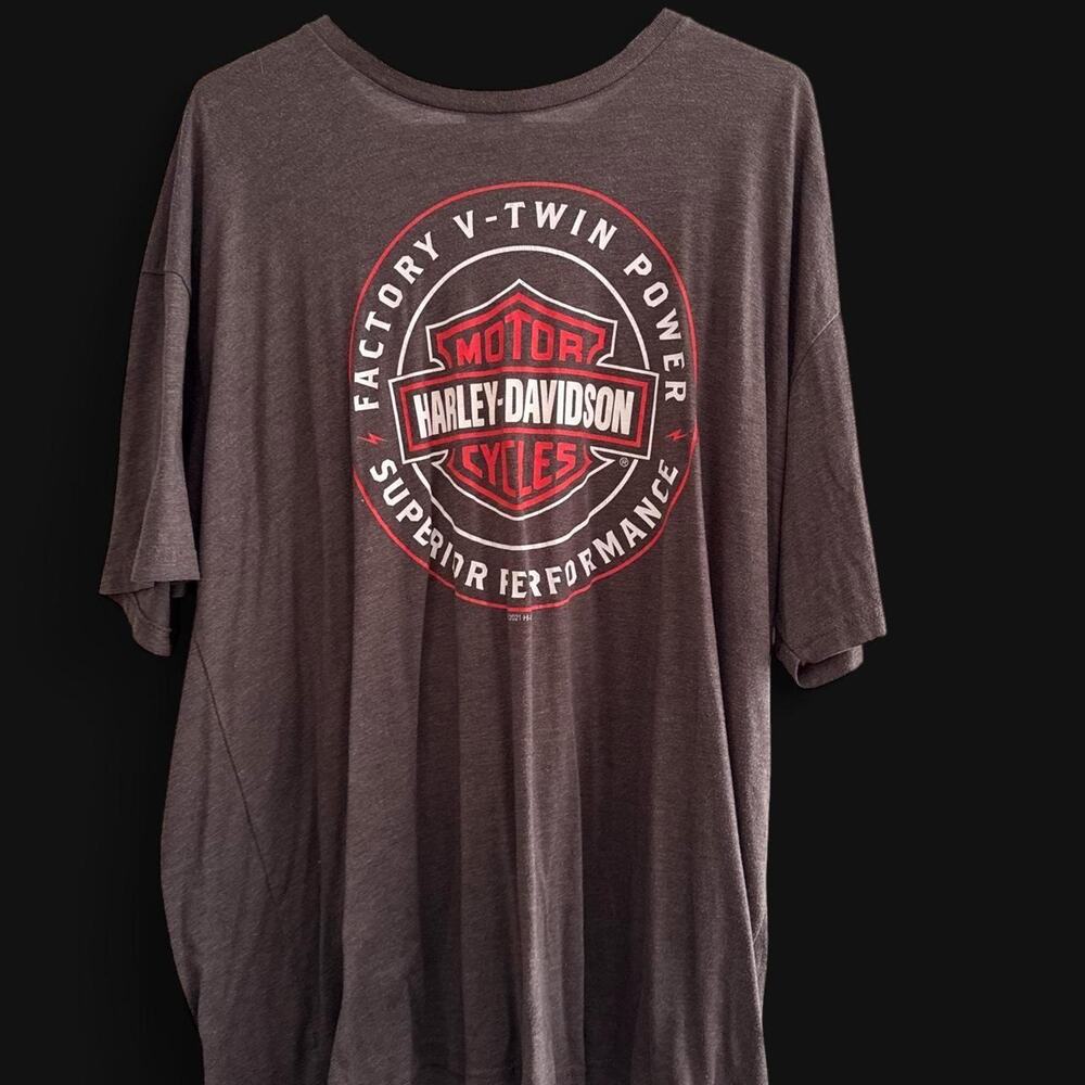 Brown harley davidson tshirt